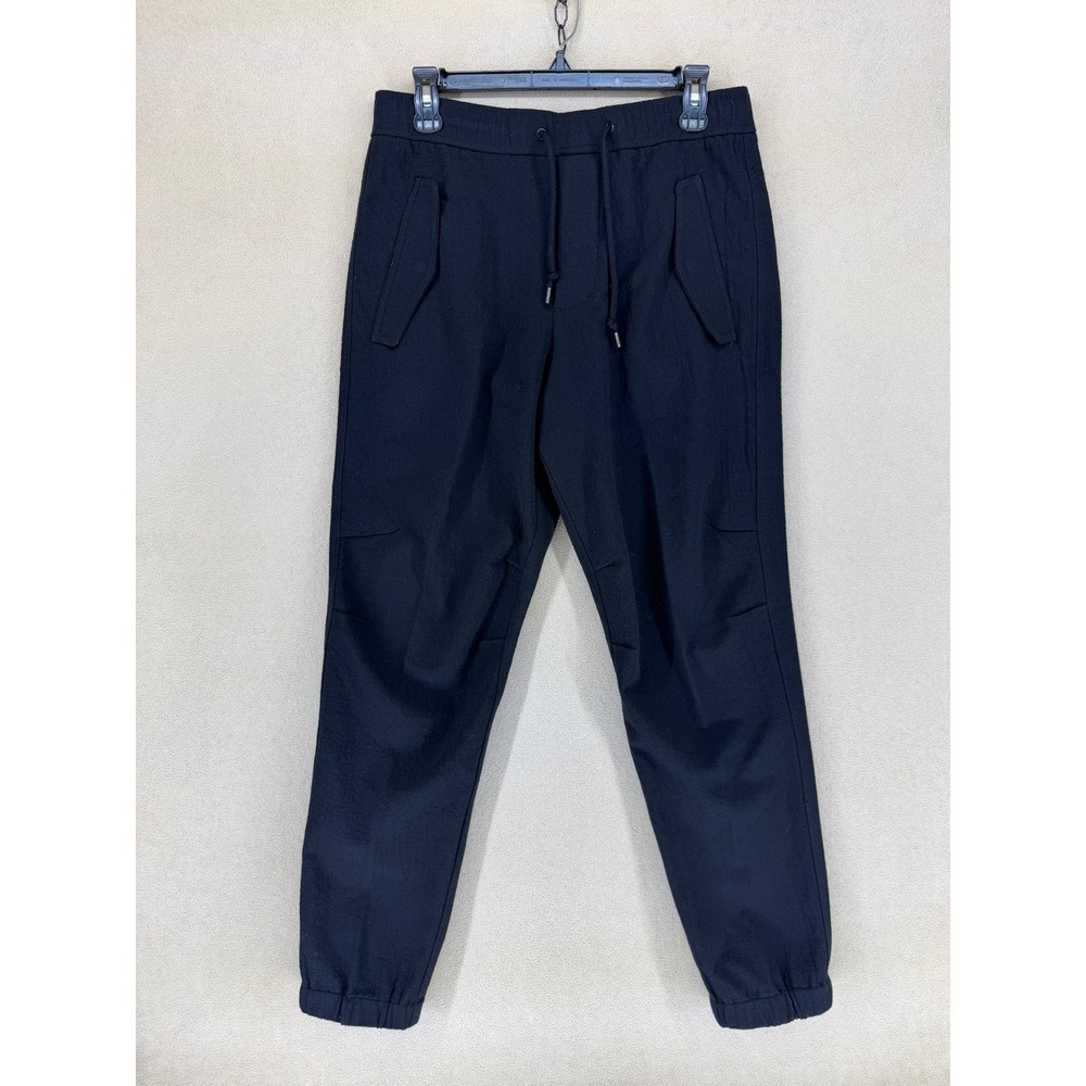James Perse‎ Los Angeles Black Wool Blend Jogger Pants Size 0 MSWS1425